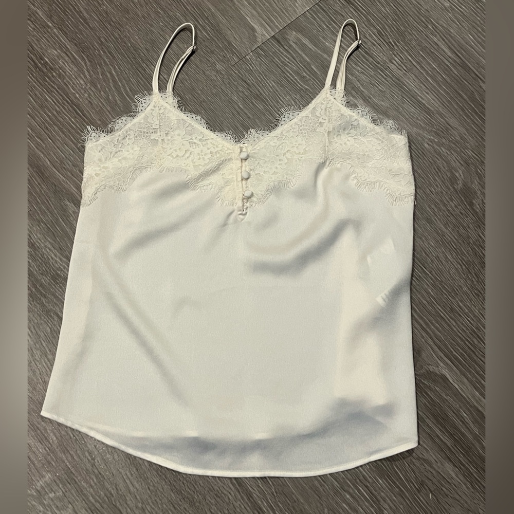 Abercrombie white lace cami -size XS